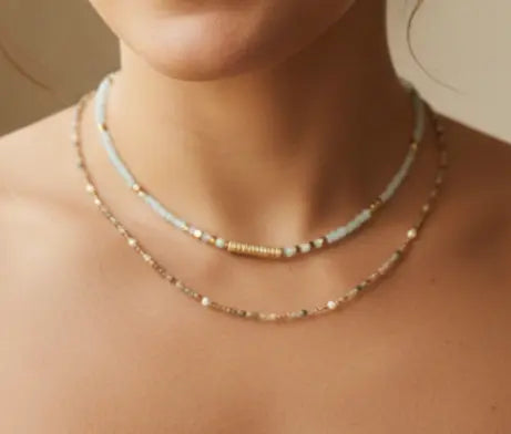 Collier "Harmonie" - Pierres Naturelles & perles d’eau douce Bioty Vibes