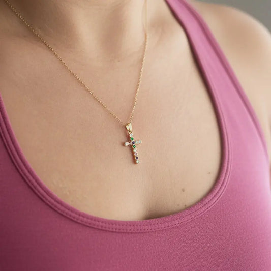 Collier croix Rosa