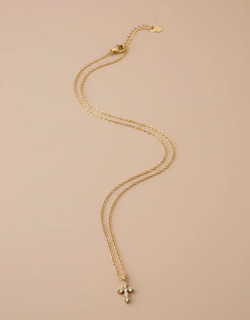 Collier "Eliyah" -Croix d'alignement Bioty Vibes