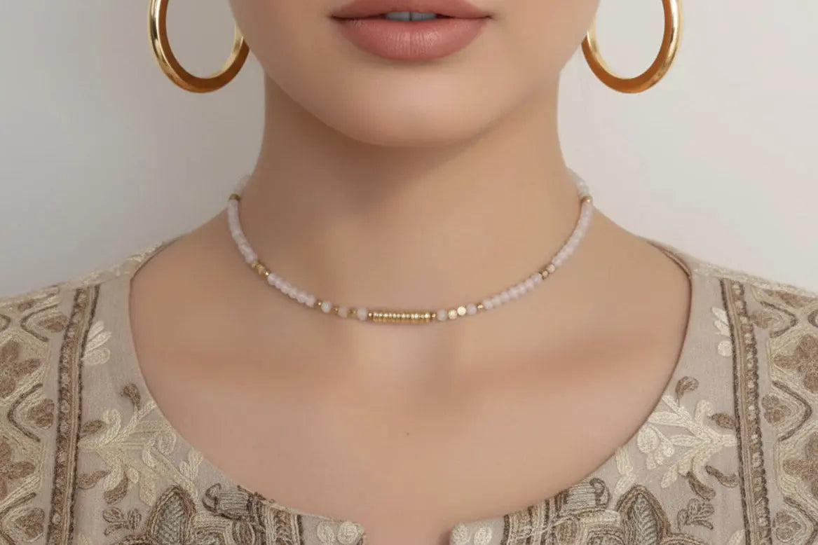 Collier "Harmonie" - Pierres Naturelles & perles d’eau douce Bioty Vibes