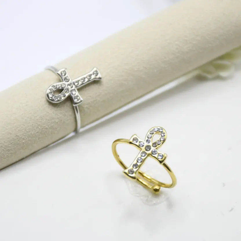 Bague Isis — Croix d'Ankh (Clé de Vie) 