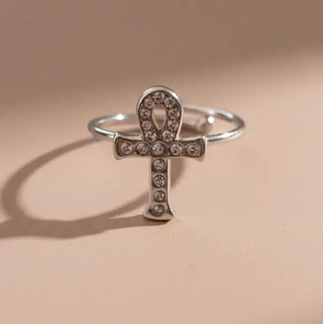Bague Isis — Croix d'Ankh (Clé de Vie) argent