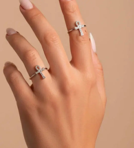 Bague Isis — Croix d'Ankh (Clé de Vie) argent