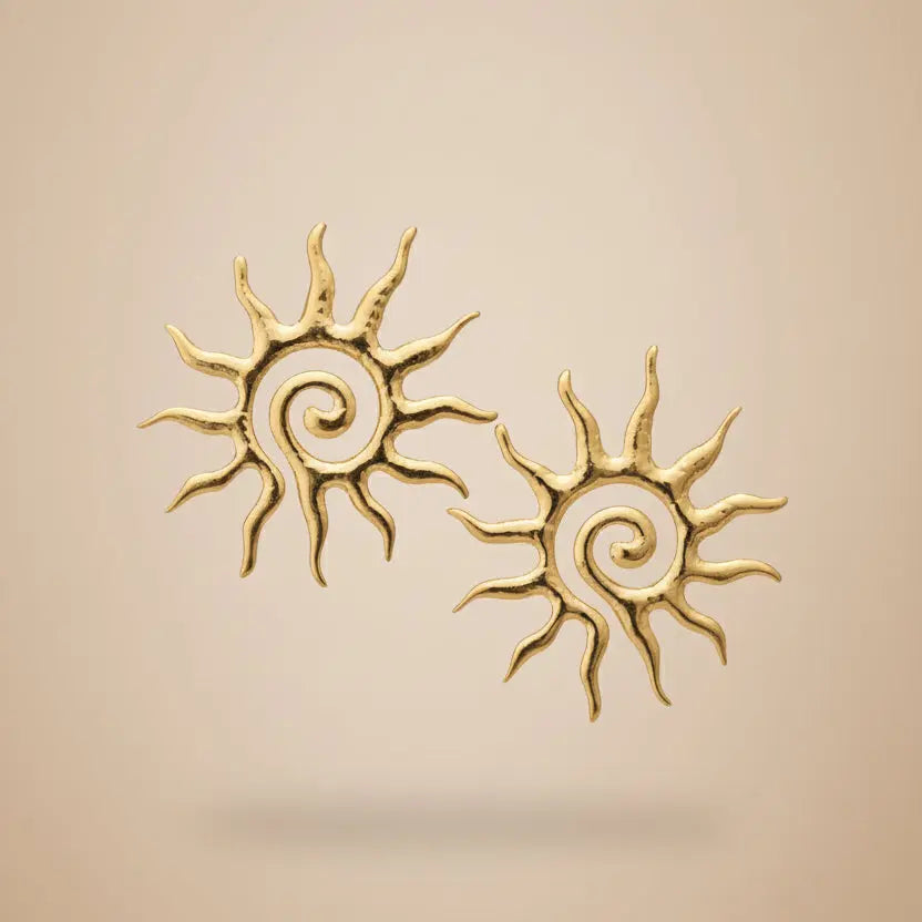 Boucles d'Oreilles Suriya – Spirale Solaire