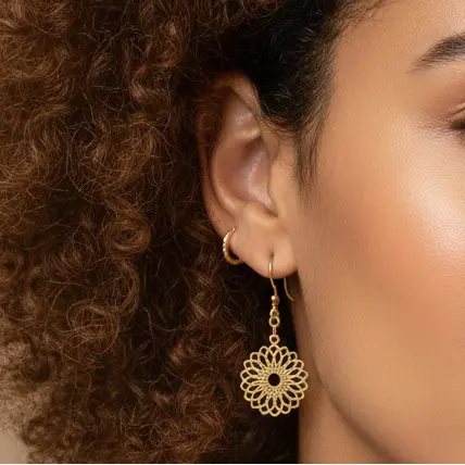 Boucles d'oreilles "Iris" - Fleur de Mandala