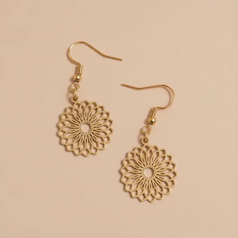 Boucles d'oreilles "Iris" - Fleur de Mandala