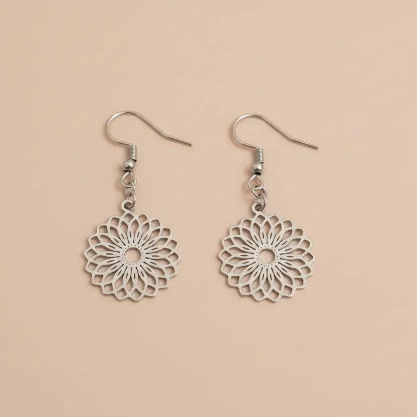 Boucles d'oreilles "Iris" - Fleur de Mandala