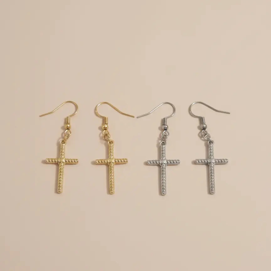 Boucles d’oreilles Maria - Croix d'équilibre