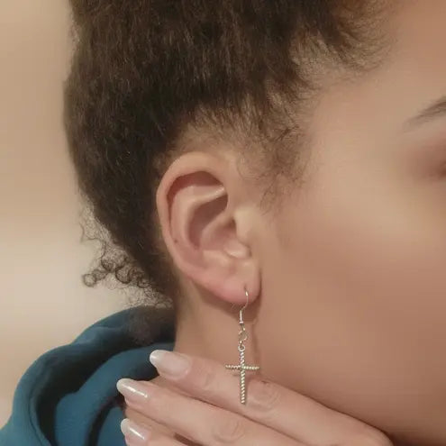 Boucles d’oreilles Maria - Croix d'équilibre