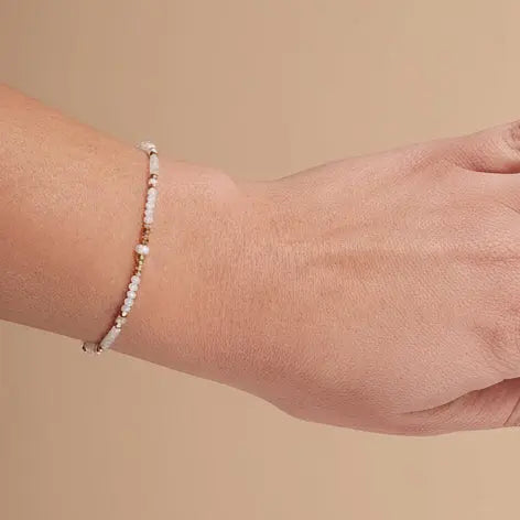 Bracelet Deviasana Agate Blanche