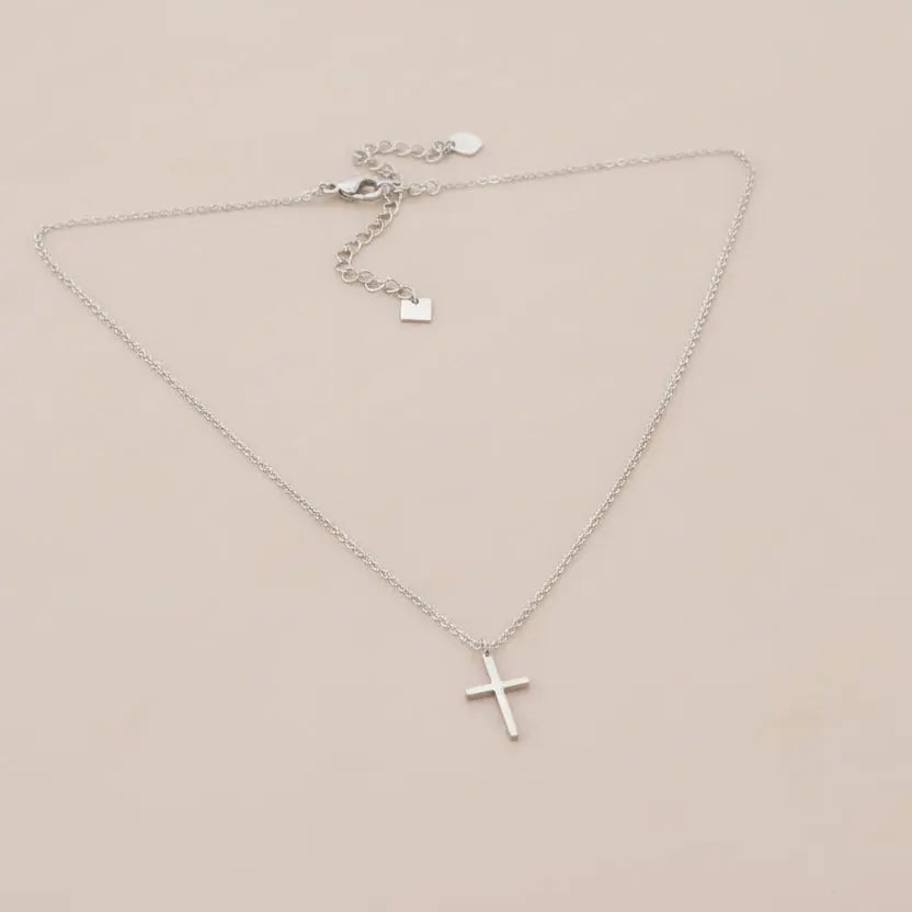 Collier Croix fine argent-Alessia 1