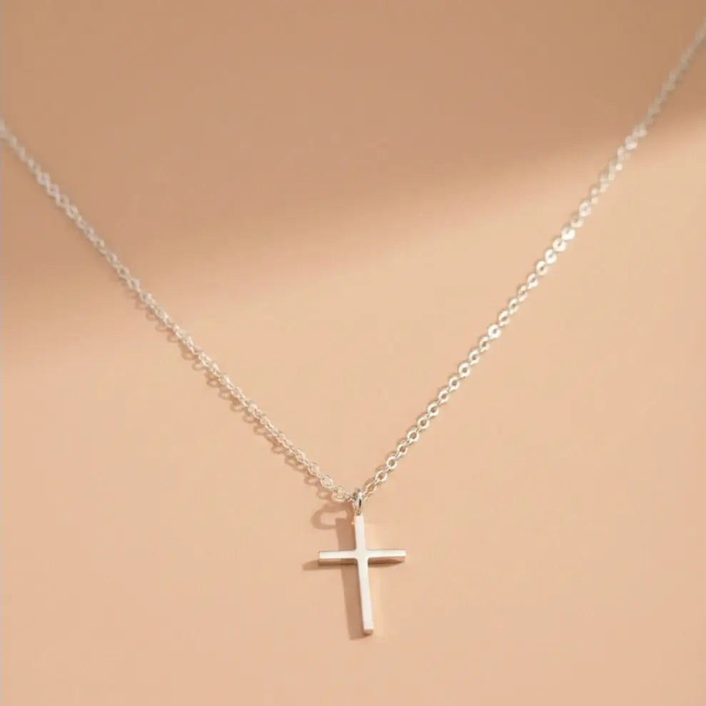 Collier Croix fine argent-Alessia 