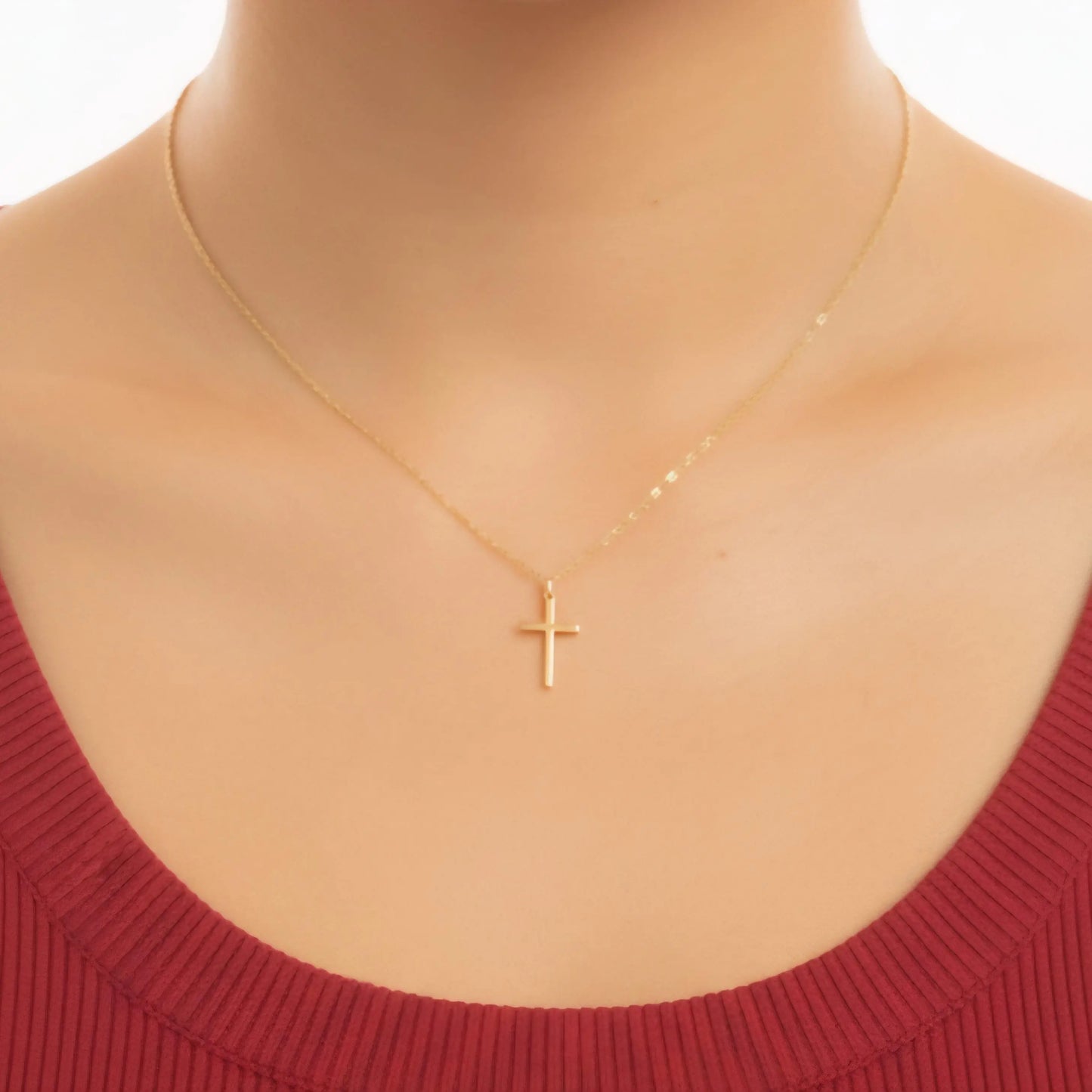 Collier Croix fine or-Alessia 