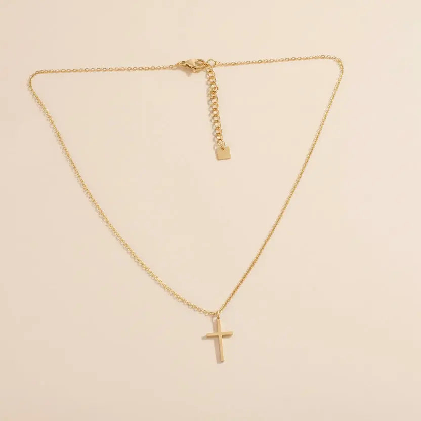 Collier Croix fine or-Alessia 1