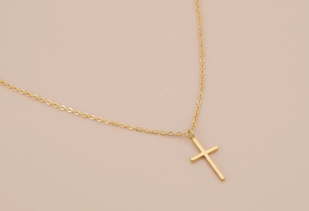 Collier Croix fine or-Alessia 