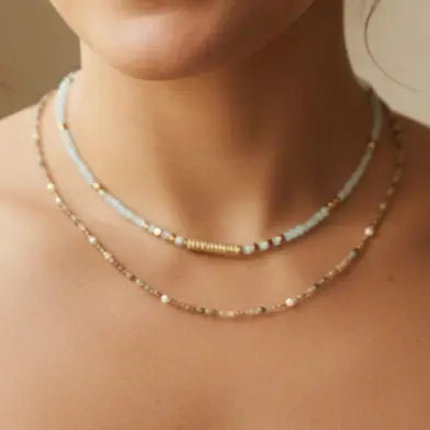 Collier Déesse — Pierres Naturelles & Perles d'Eau Douce