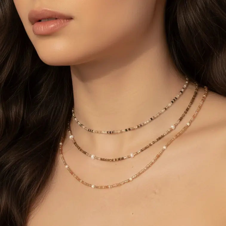 Collier Déesse — Pierres Naturelles & Perles d'Eau Douce