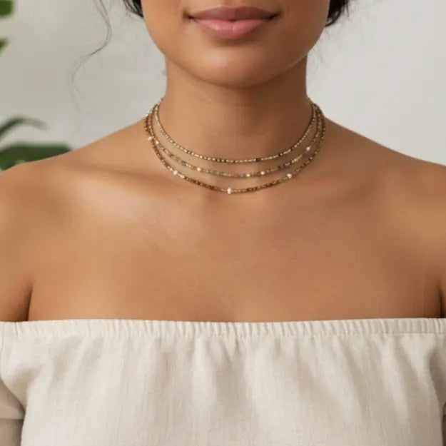 Collier Déesse — Pierres Naturelles & Perles d'Eau Douce