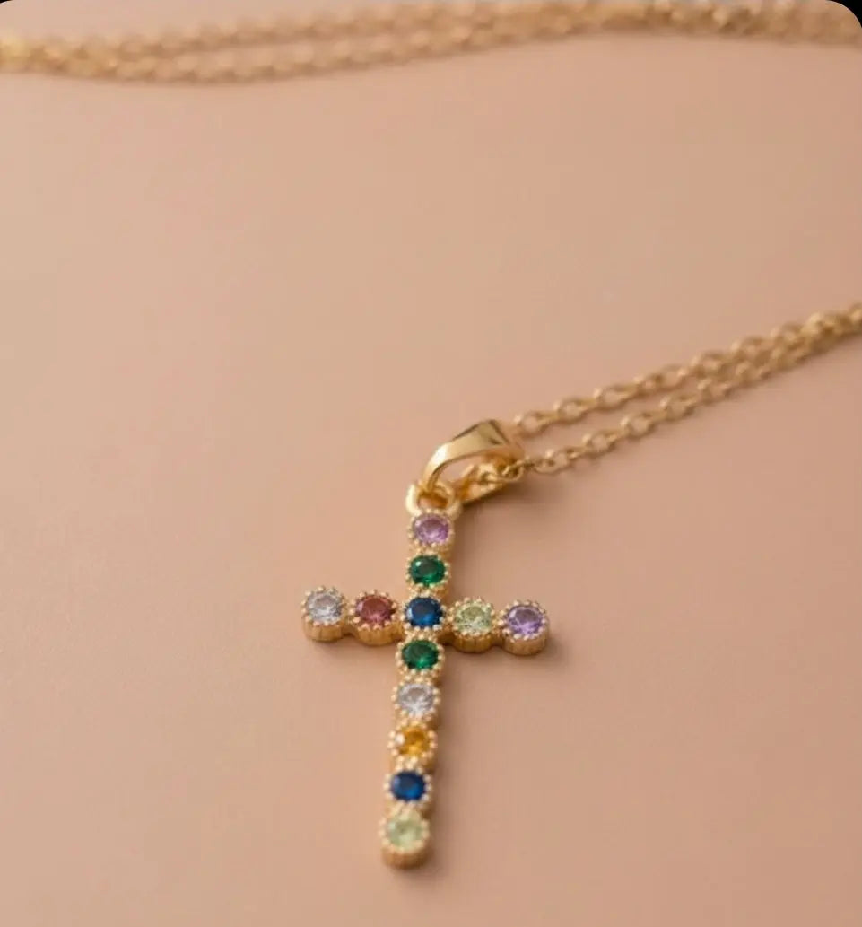 Collier croix Rosa