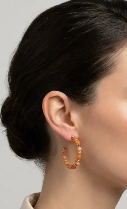 Créoles Sanaa - Pierres naturelles et Acier Pierre de Soleil