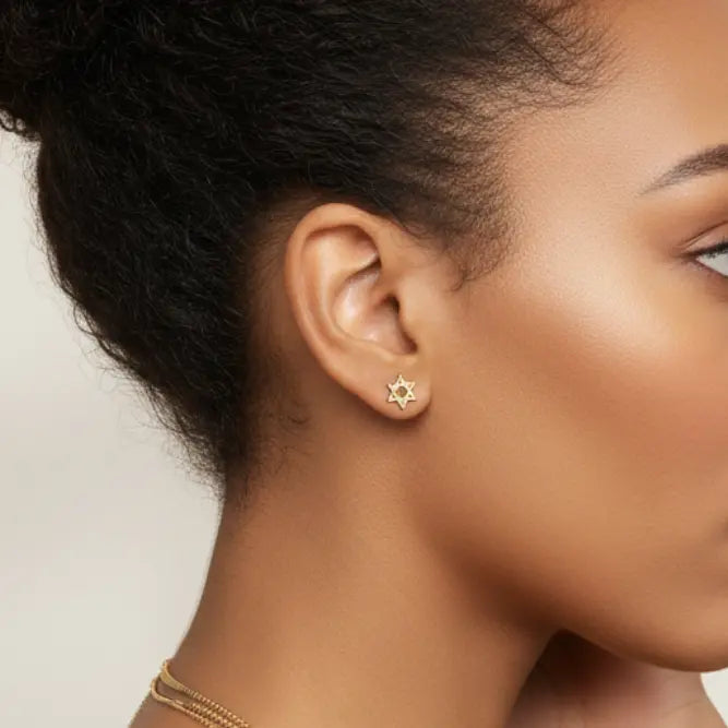 Puces d'oreilles " Vanya" - Étoile de David