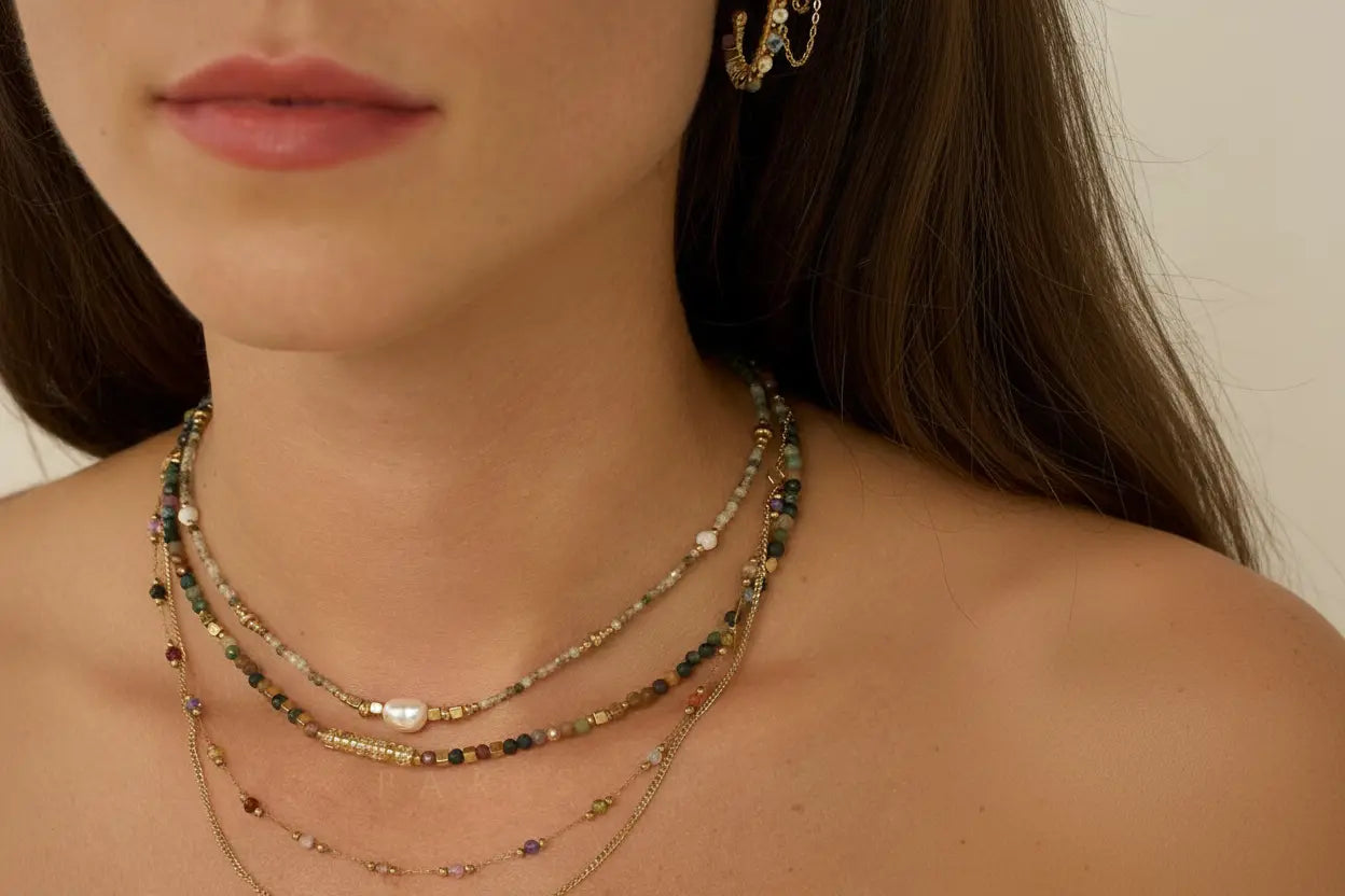 Collier "Harmonie" - Pierres Naturelles & perles d’eau douce Bioty Vibes