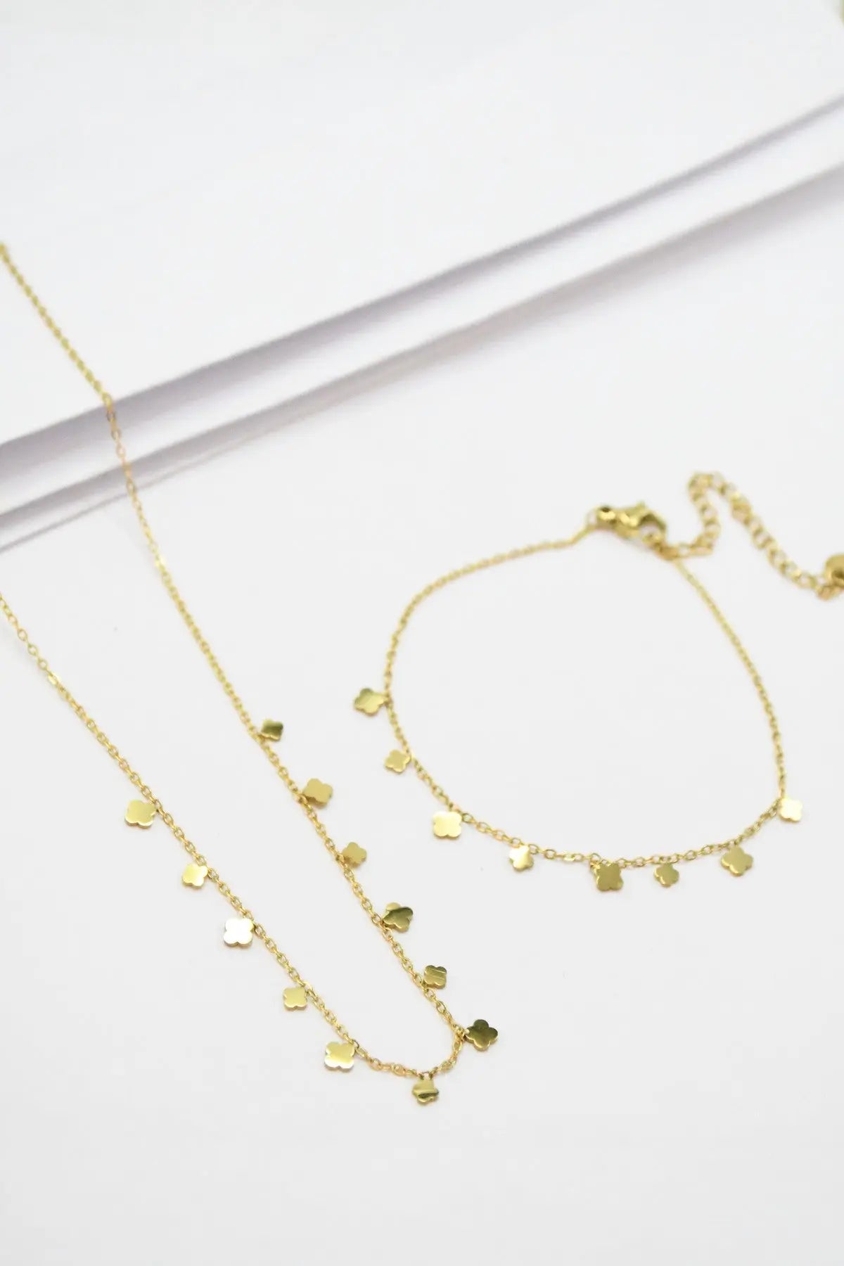 Collier Ras du cou "Sasha"- Trèfle à quatre feuilles Bioty Vibes